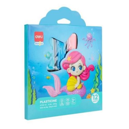 Пластелини Deli Genius Mermaid 12цв. 240гр. 718-12