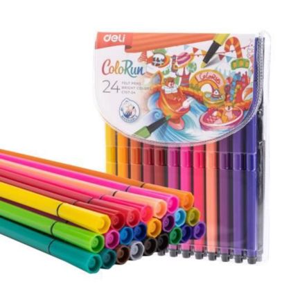 Флумастери 24цв. Deli Colorun PVC EC157-24