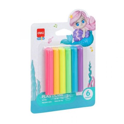 Пластелин Deli Genius Mermaid EH714 6цв. пастел