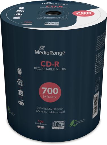 Дискове Mediarange CD-R 700 MB 100бр. фолио