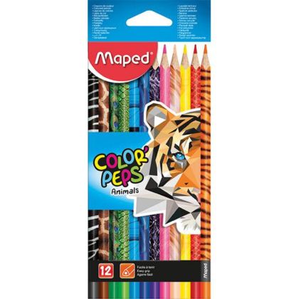 Цветни моливи Мапед 12 цв. Color Peps Animals 832212