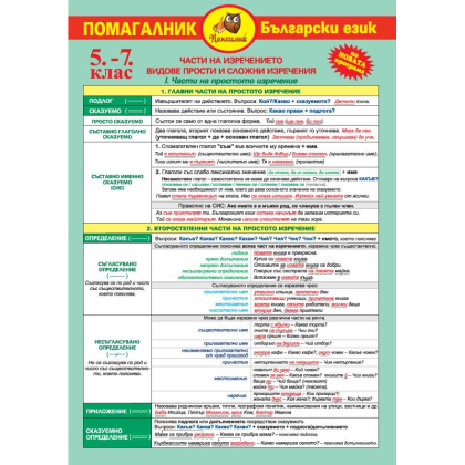 ПОМАГАЛНИК БЪЛГАРСКИ ЕЗИК 5-7 КЛАС А3 ЛАМ.