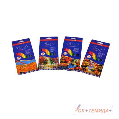 Цветни моливи 12цв. дълги 830052