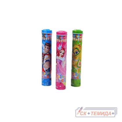 Цветни моливи 12цв. в метален тубус 83009