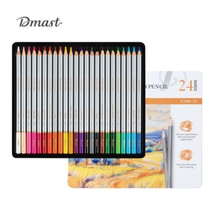 Цветни моливи 24 цв. Deli Dmast EC300-24 в метална кутия