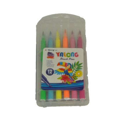 Флумастери четка YL875142-12 12 цвята