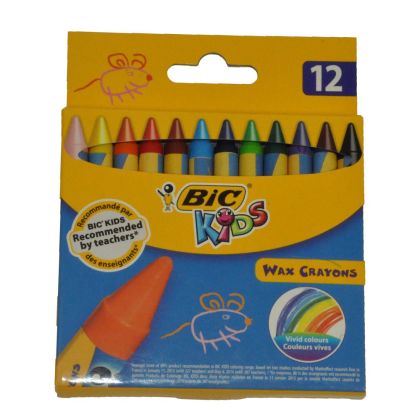 Пастели 12цв. Бик восъчни Wax crayons