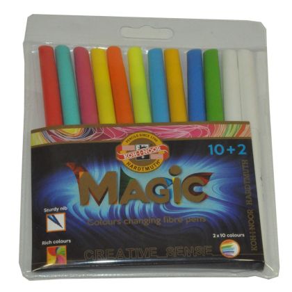 Флумастери Кохинор магически 10 плюс 2