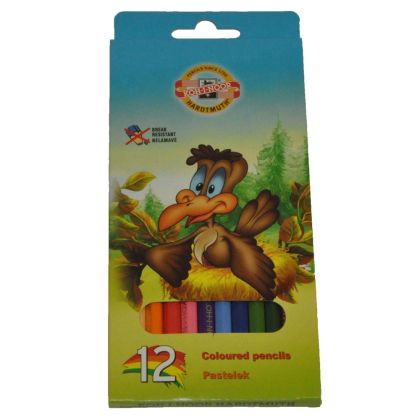 Цветни моливи Кохинор 12цв. дълги 3552 птици