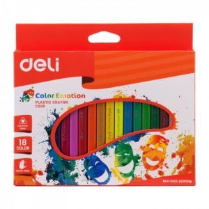 Пастели Deli Color Emotion 18цв. пластик 20010