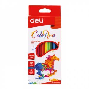 Цветни моливи Deli Colorun 12цв. 00100