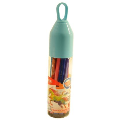 Флумастери 12 цв. Deli Colorun в тубус 10506