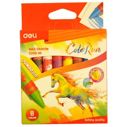 Пастели восъчни 8 цв. Deli Colorun джъмбо 20990