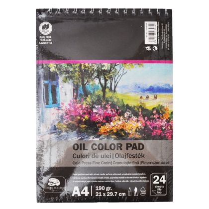 Скицник спирала Пиня А4 190гр. 24л. маслени бои