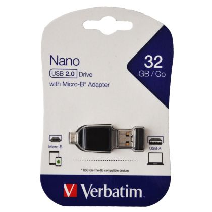Флаш памет Verbatim Nano 32GB 2.0 с OTG адаптер