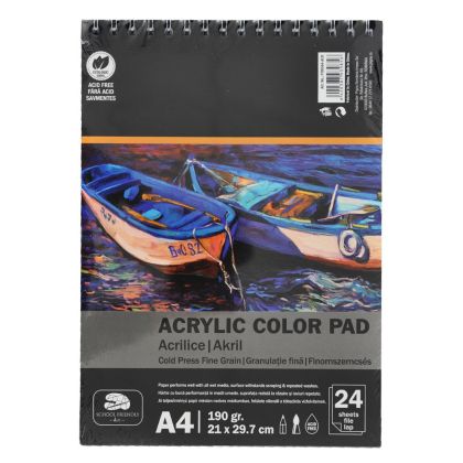 Скицник спирала Пиня А4 190гр. 24л акрил/темпера