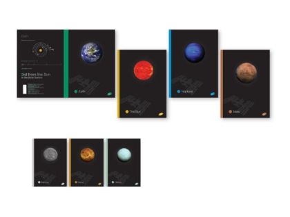 Тетрадка голям формат 96л. UV Planets 7049