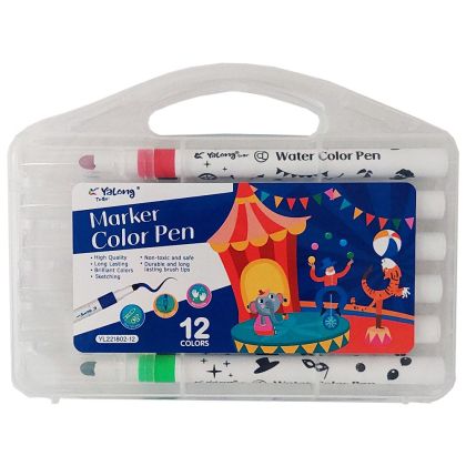 Флумастери 12 цв. в PVC кутия YL221802-12