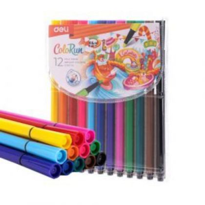 Флумастери 12 цв. Deli EC157-12