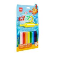 Пластелин Deli Genius EH716 12цв. с аксесоари