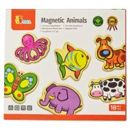 Играчка дървена магнитна животни 58923