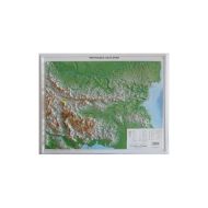 КАРТА БЪЛГАРИЯ РЕЛЕФНА ГОЛЯМА 60/45