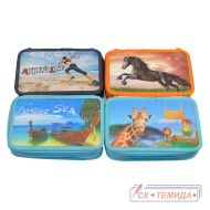 Несесер 3 ципа празен 12 картинки