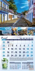 Календар стенен Офис Маркет 12л. Travel&Adventure 2025