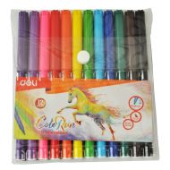 Флумастери 12 цв. Deli Colorun в PVC опак. 10003