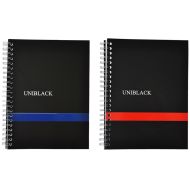 Тетрадка ГФ 120л. спирала PP корица Пиня Uniblack 612834/612827 микроперф. и перфор. за класьор