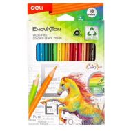 Цветни моливи 18цв. Deli Enovation 113-18 триъгълно тяло